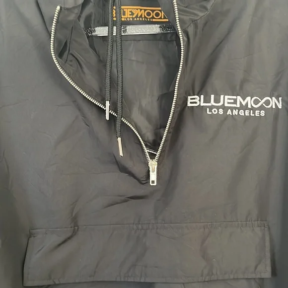 BlueMoon Streetwear Black Windbreaker size Large - Picture 6 of 12